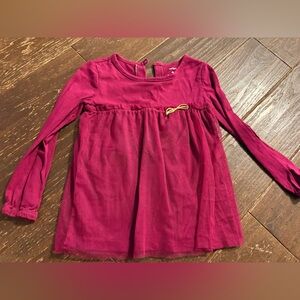 Carter's Burgundy Dress with Gold Accent